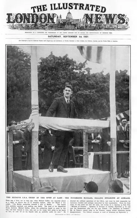 Gerahmter Druck : Michael Collins in Armagh, 1921 Gerahmter Druck : Michael Collins in Armagh, 1921