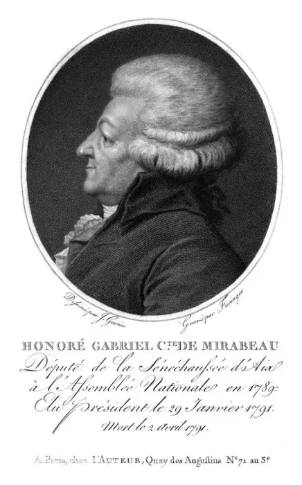 Gerahmter Druck : Mirabeau, Profil