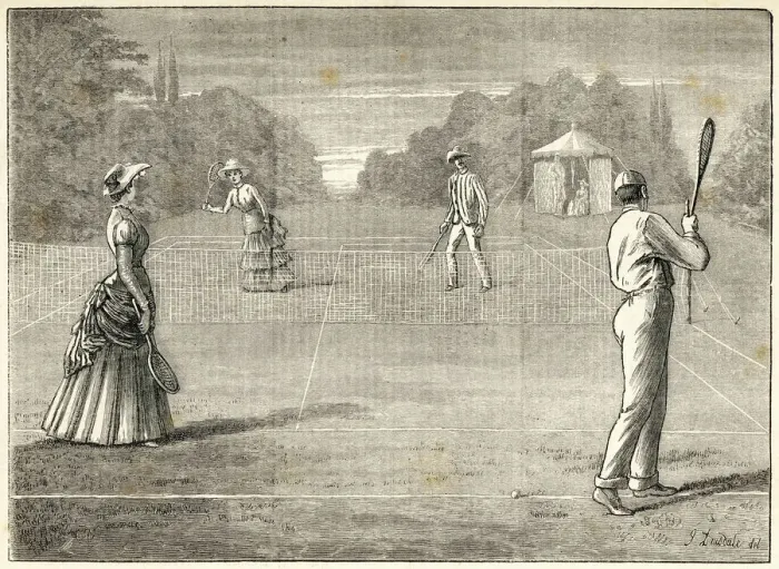 Gerahmter Druck : Mischtdoppelte 1882