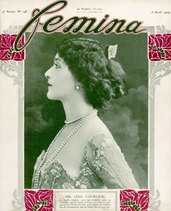 Gerahmter Druck : Frau Lina Cavalieri Gerahmter Druck : Frau Lina Cavalieri