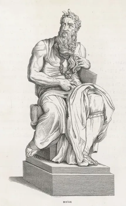 Gerahmter Druck : Die Moses-Statue Gerahmter Druck : Die Moses-Statue