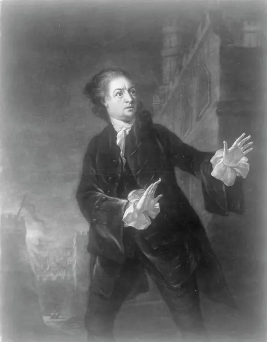Gerahmter Druck : Hamlet von Mr.Garrick Gerahmter Druck : Hamlet von Mr.Garrick