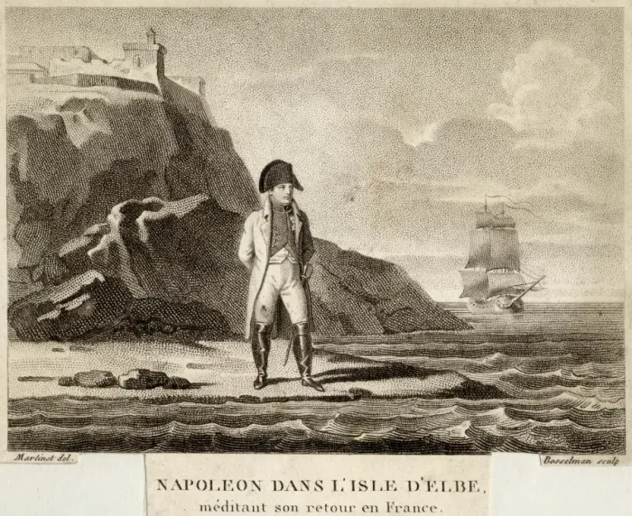 Gerahmter Druck : Napoleon auf Elba Gerahmter Druck : Napoleon auf Elba