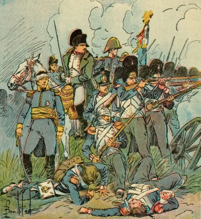 Gerahmter Druck : Napoleon bei Waterloo Gerahmter Druck : Napoleon bei Waterloo