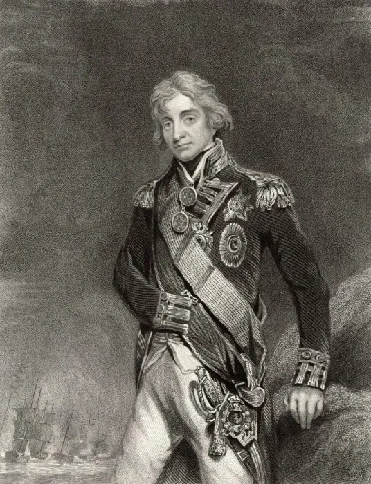 Gerahmter Druck : Nelson am Ufer