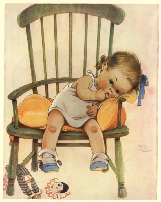 Gerahmter Druck : Mabel Lucie Attwell - Erste Enttäuschungen Gerahmter Druck : Mabel Lucie Attwell - Erste Enttäuschungen