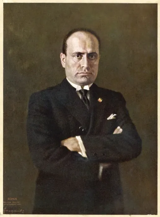 Gerahmter Druck : Mussolini. Benito Mussolini (1883-1945), italienischer Diktator, 1932 Gerahmter Druck : Mussolini. Benito Mussolini (1883-1945), italienischer Diktator, 1932