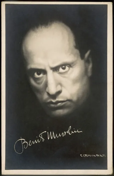 Gerahmter Druck : Mussolini / Postkarte Gerahmter Druck : Mussolini / Postkarte