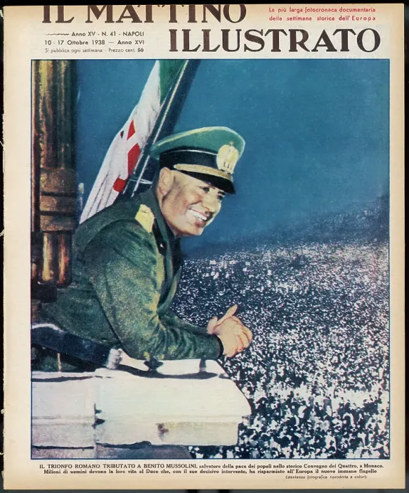 Gerahmter Druck : Mussolini rettet Europa Gerahmter Druck : Mussolini rettet Europa