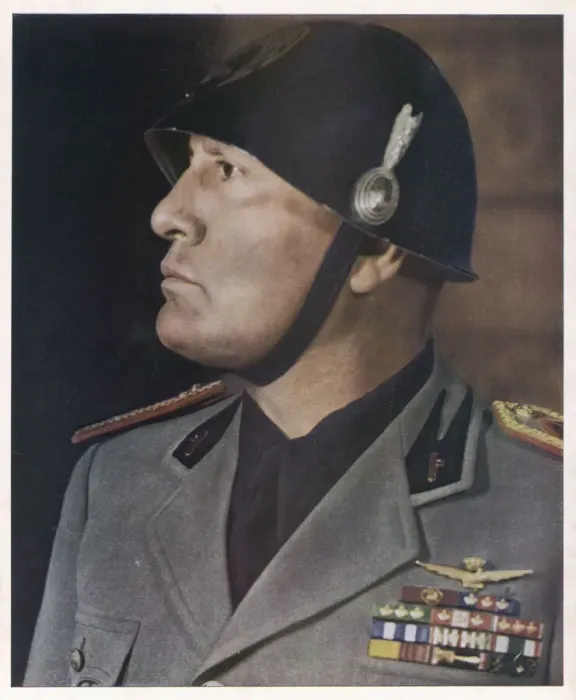 Gerahmter Druck : Mussolini / Signal 1940 Gerahmter Druck : Mussolini / Signal 1940