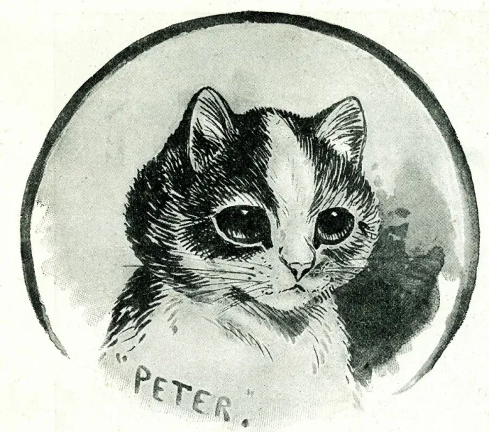 Gerahmter Druck : Die Katze von Peter, von Louis Wain Gerahmter Druck : Die Katze von Peter, von Louis Wain