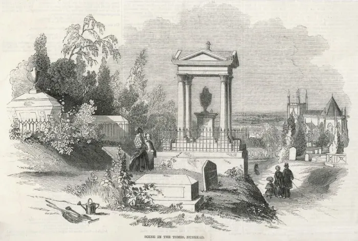 Gerahmter Druck : Nunheader Friedhof Gerahmter Druck : Nunheader Friedhof