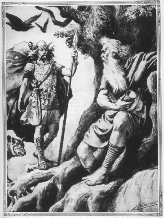 Gerahmter Druck : Odin sucht Weisheit Gerahmter Druck : Odin sucht Weisheit