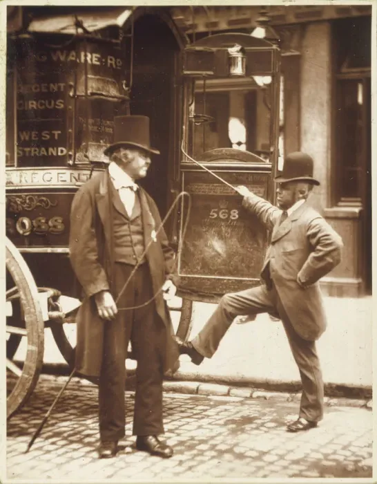 Gerahmter Druck : Busfahrer 1877 Gerahmter Druck : Busfahrer 1877