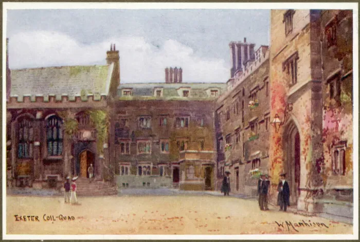 Gerahmter Druck : Oxford / Exeter Quadrat 1903 Gerahmter Druck : Oxford / Exeter Quadrat 1903