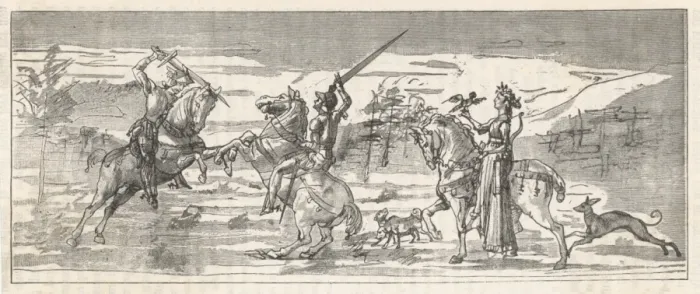 Gerahmter Druck : Palamon und Arcit Gerahmter Druck : Palamon und Arcit