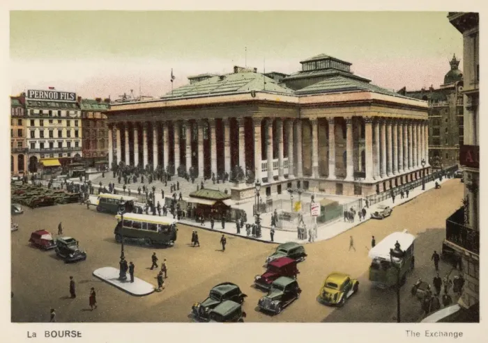 Gerahmter Druck : Pariser Börse 1920 Gerahmter Druck : Pariser Börse 1920