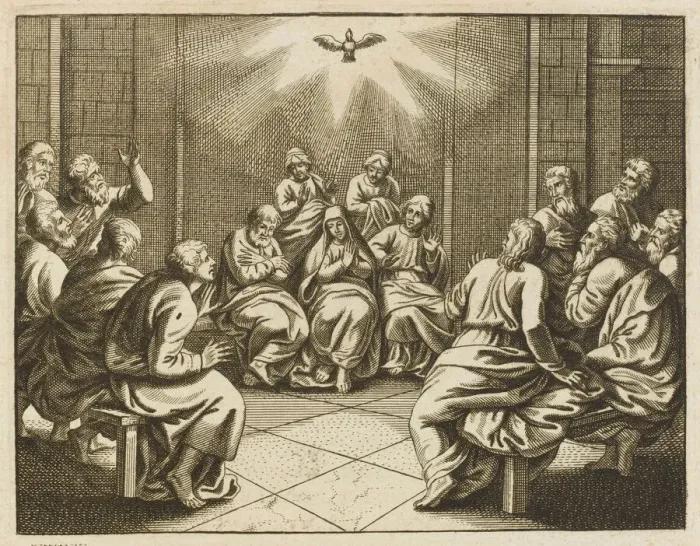 Gerahmter Druck : Pfingsten : die Taube Gerahmter Druck : Pfingsten : die Taube