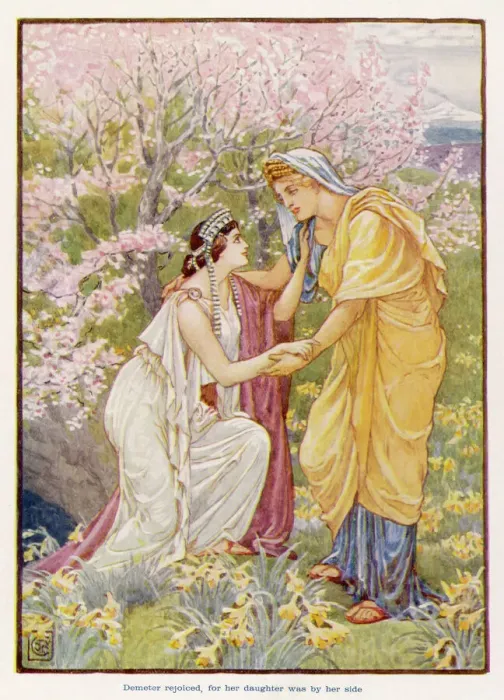 Gerahmter Druck : Demeter und Persephon Gerahmter Druck : Demeter und Persephon