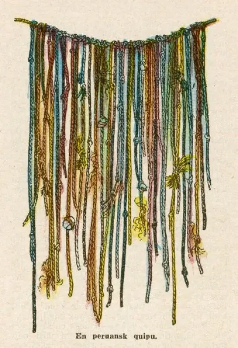Gerahmter Druck : Peruanisches Quipu Gerahmter Druck : Peruanisches Quipu