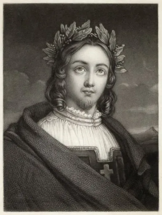 Gerahmter Druck : Petrarca von Grevedon Gerahmter Druck : Petrarca von Grevedon
