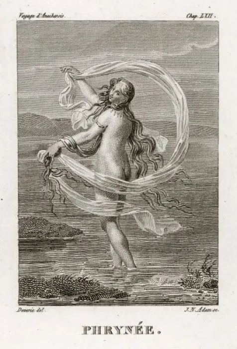 Gerahmter Druck : PHRYNE. Phryne eine griechische Hurenhalterin wird wegen Beleidigung religiöser Gerahmter Druck : PHRYNE. Phryne eine griechische Hurenhalterin wird wegen Beleidigung religiöser