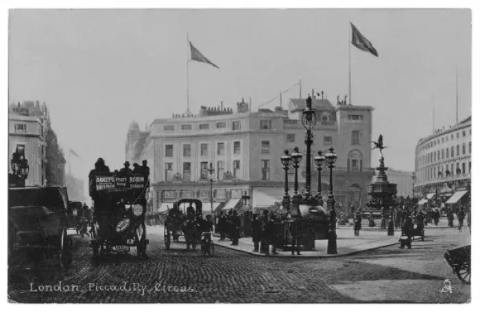 Gerahmter Druck : Piccadilly-Circus 1899 Gerahmter Druck : Piccadilly-Circus 1899
