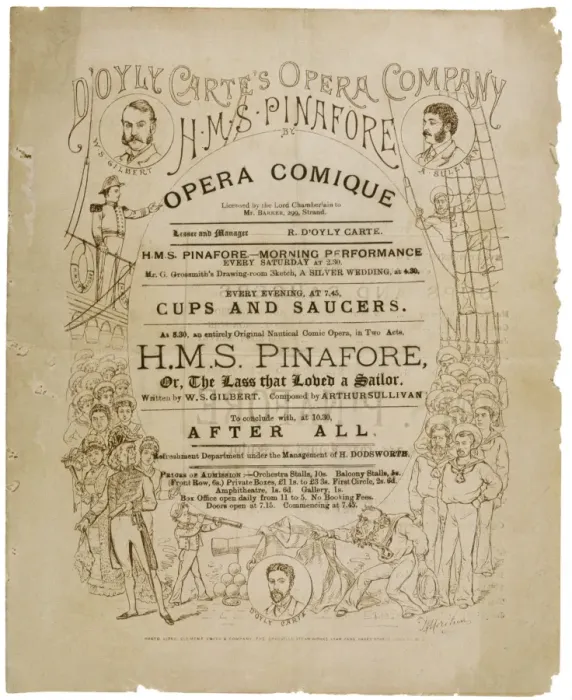 Gerahmter Druck : Pinofore / Programm 1 Gerahmter Druck : Pinofore / Programm 1