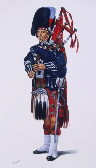 Gerahmter Druck : Hauptpiper der Garde Scotts Gerahmter Druck : Hauptpiper der Garde Scotts