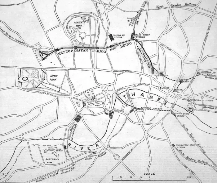 Gerahmter Druck : Plan der U-Bahn in London Gerahmter Druck : Plan der U-Bahn in London