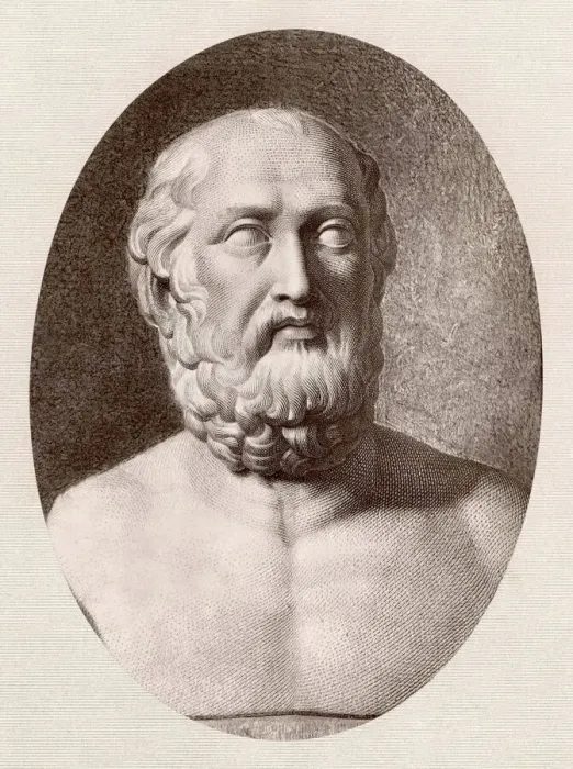 Gerahmter Druck : Platon  /  Gips vom Uffizibrunnen