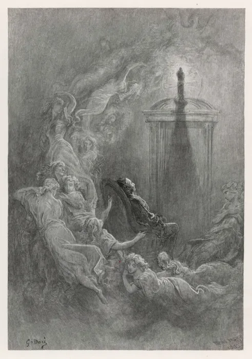 Gerahmter Druck : Poe / Gedicht / Der Rabe / C19Th Gerahmter Druck : Poe / Gedicht / Der Rabe / C19Th