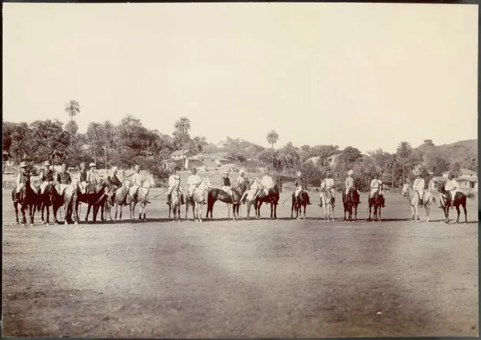 Gerahmter Druck : Polokampf in Indien Gerahmter Druck : Polokampf in Indien