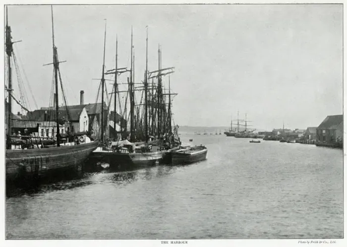 Gerahmter Druck : Hafen von Poole