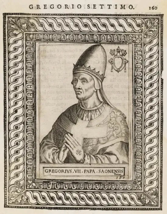 Gerahmter Druck : Papst Gregor VII Gerahmter Druck : Papst Gregor VII