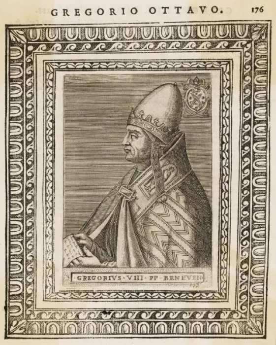 Gerahmter Druck : PapstGregor VIII Gerahmter Druck : PapstGregor VIII