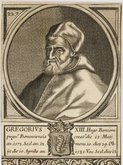 Gerahmter Druck : PapstGregor XIII Gerahmter Druck : PapstGregor XIII