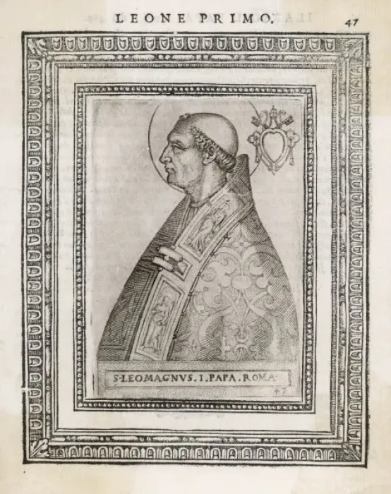 Gerahmter Druck : PAPST LEO I Gerahmter Druck : PAPST LEO I