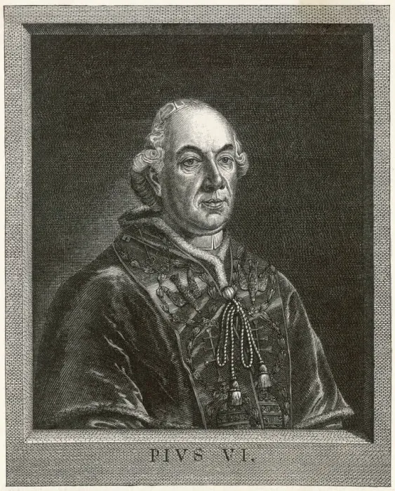 Gerahmter Druck : Papst Pius VI Gerahmter Druck : Papst Pius VI