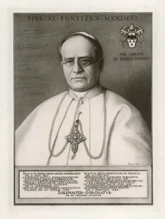 Gerahmter Druck : Papst Pius XI Gerahmter Druck : Papst Pius XI
