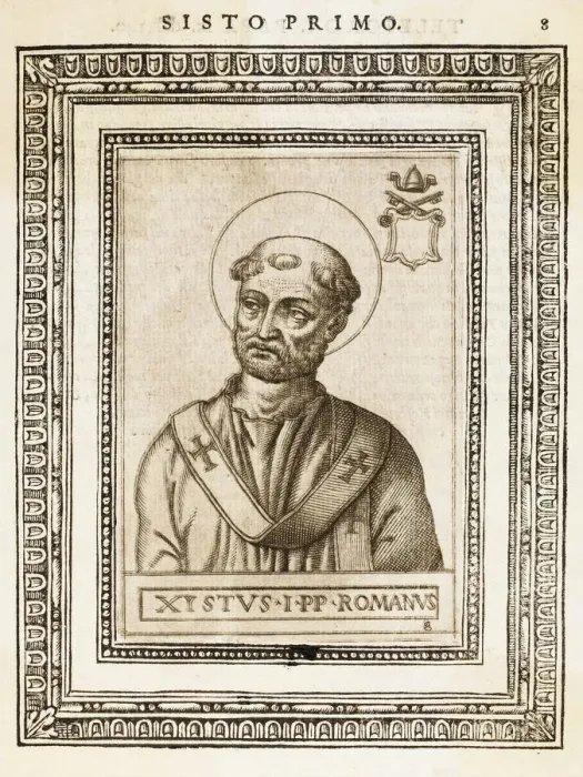 Gerahmter Druck : Papst Sixtus I Gerahmter Druck : Papst Sixtus I
