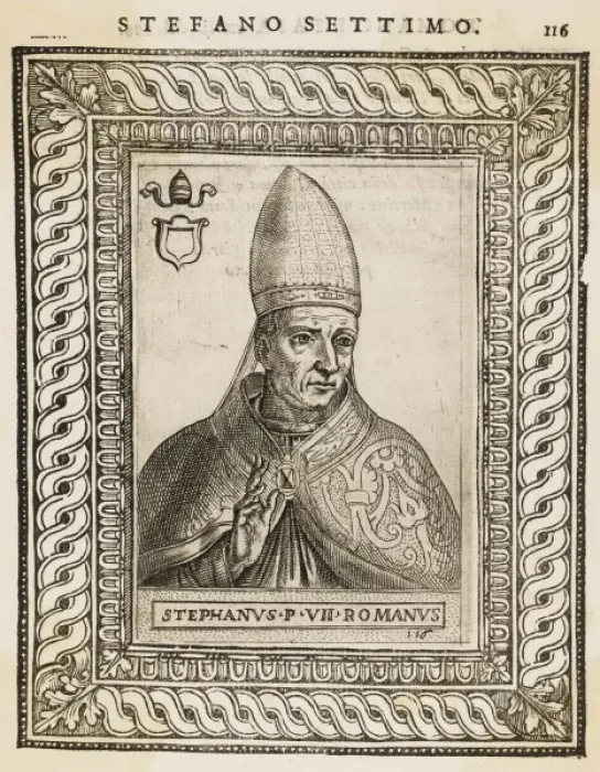 Gerahmter Druck : Papst Stephans VII Gerahmter Druck : Papst Stephans VII
