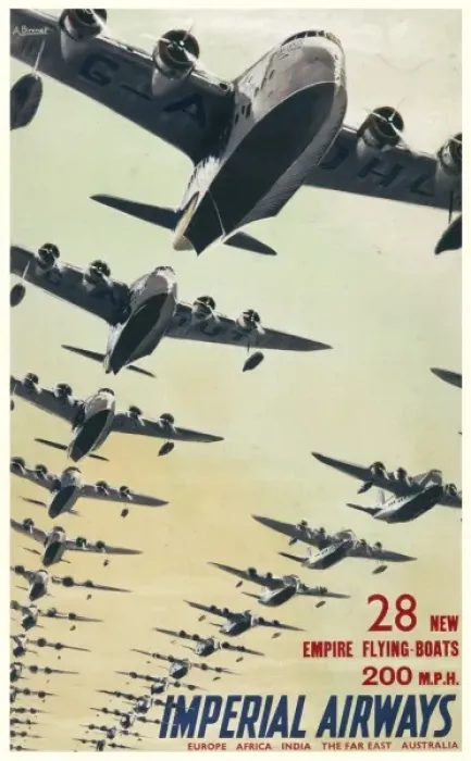 Gerahmter Druck : Plakat für die Imperial Airways. Gerahmter Druck : Plakat für die Imperial Airways.