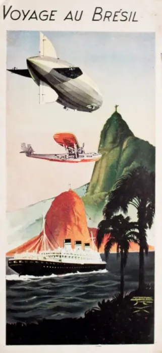 Gerahmter Druck : Plakatt, Reise nach Brasilien Gerahmter Druck : Plakatt, Reise nach Brasilien