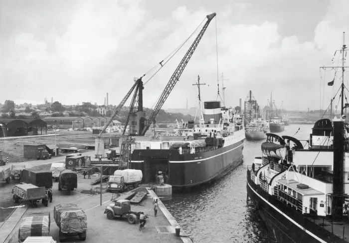 Gerahmter Druck : Preston Hafen, Lancashire Gerahmter Druck : Preston Hafen, Lancashire