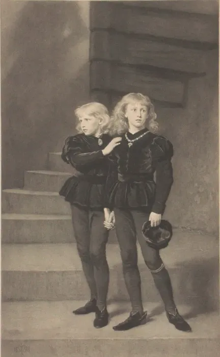 Gerahmter Druck : Die Fürsten im Turm von Millais Gerahmter Druck : Die Fürsten im Turm von Millais