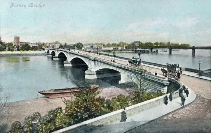 Gerahmter Druck : Putneybrücke 1905 Gerahmter Druck : Putneybrücke 1905
