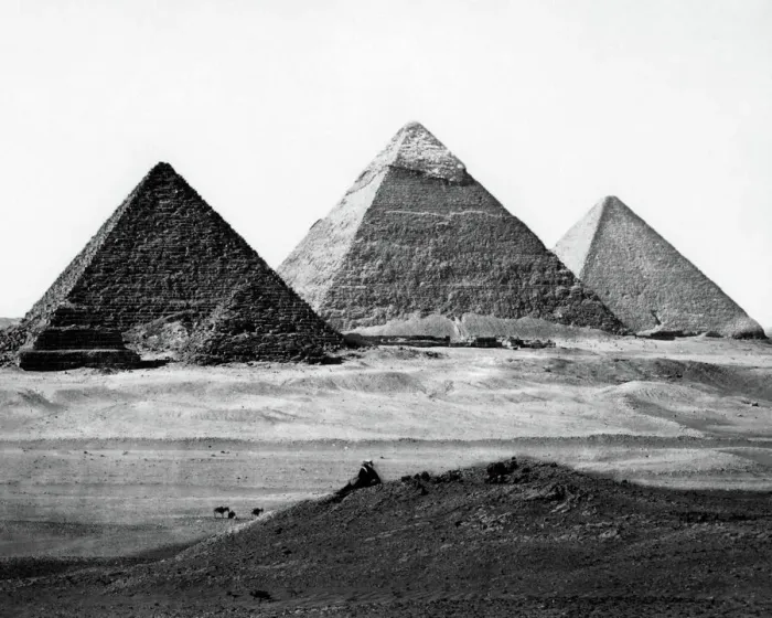 Gerahmter Druck : Drei Pyramiden, Ägypten. Gerahmter Druck : Drei Pyramiden, Ägypten.