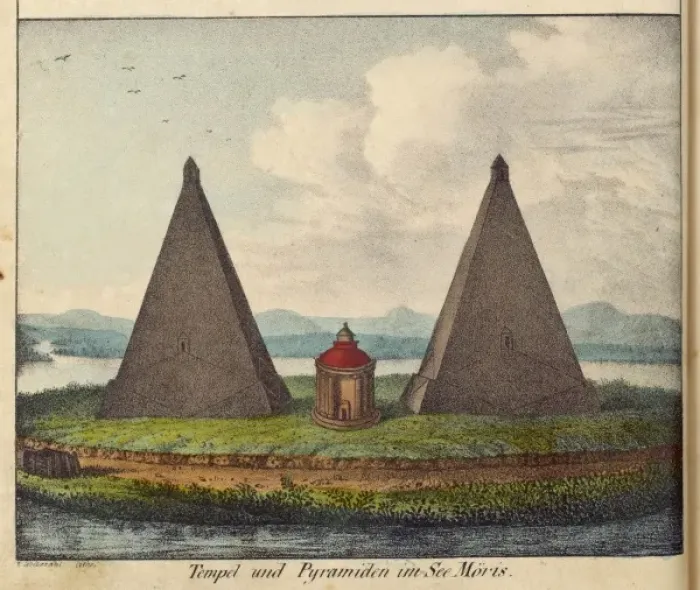 Gerahmter Druck : Pyramiden See Moerus Gerahmter Druck : Pyramiden See Moerus