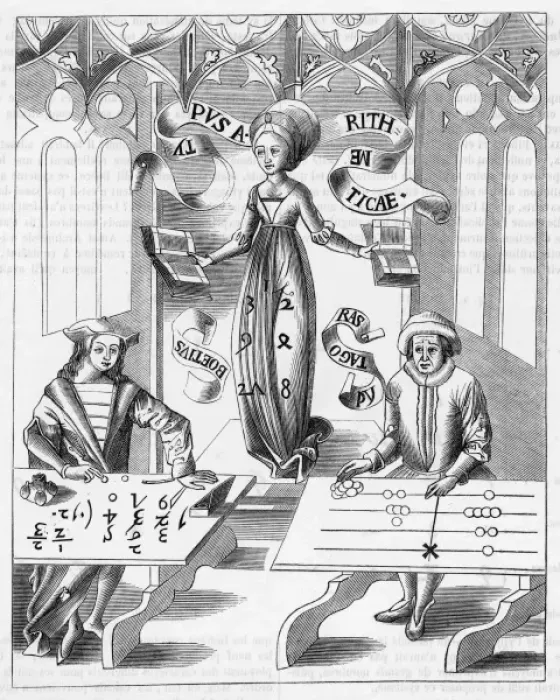 Gerahmter Druck : Pythagoras und Boezios Gerahmter Druck : Pythagoras und Boezios